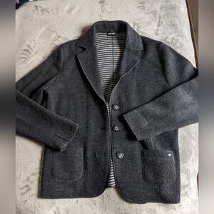 Gerry Weber Dark Gray Blazer with Striped Lining Size M